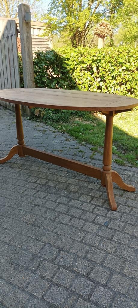 Mooie eiken tafel inklapbaar, Ophalen of Verzenden, Zo goed als nieuw, 25 tot 50 cm, Rechthoekig