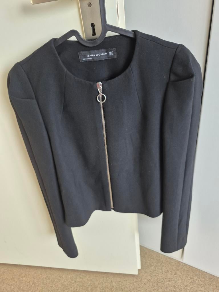 Zwarte Zara Woman Jasje met Rits, Maat 38/40 (M), Zwart, Ophalen of Verzenden, Zo goed als nieuw
