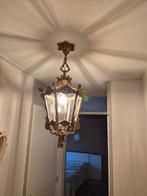 Vintage bronzen / koperen hal lantaarn hanglamp, Ophalen, 50 tot 75 cm, Klassiek, Zo goed als nieuw