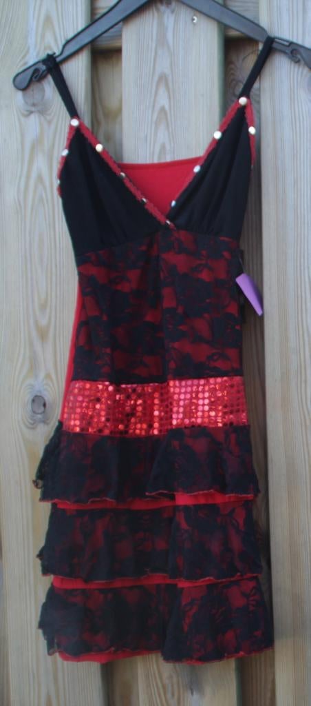 Gaaf zwart(rood) punk jurkje mt S merk Dream Paris, ., Nieuw, Ophalen of Verzenden, .