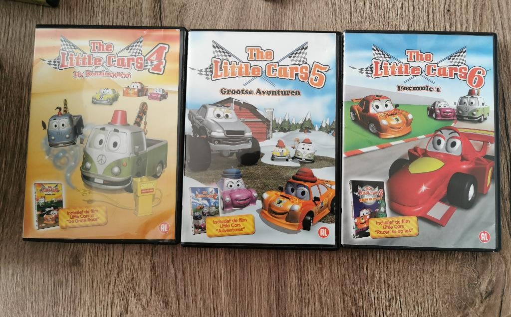 89 .. the little cars 3 stuks, Cd's en Dvd's, Dvd's | Tekenfilms en Animatie, Alle leeftijden, Ophalen of Verzenden, Zo goed als nieuw