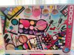 Eurographics puzzel Makeup Palette (1000 stukjes), Ophalen of Verzenden, 500 t/m 1500 stukjes, Zo goed als nieuw, Legpuzzel
