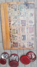 Vintage Hoogeveen's Verbeterd Leesplankje met Letterdoosjes, Ophalen of Verzenden, Gebruikt, Taal en Lezen
