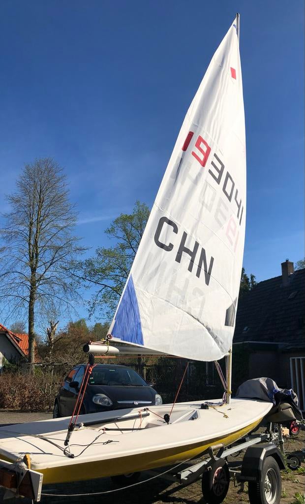 Laser XD Radial ILCA 6 en Standaard ILCA 7 met Strandtrailer, Watersport en Boten, Ophalen, Geen motor, Gebruikt, Overige brandstoffen