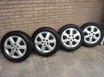 4 nette lichtmetalen velgen GM OPEL 16inch 5x110 met banden, Ophalen, Gebruikt, Opel