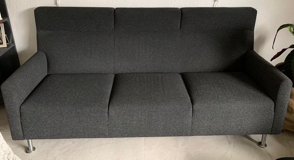 Leolux ruime 3 zits bank, Ophalen, 150 tot 200 cm, 75 tot 100 cm, Zo goed als nieuw