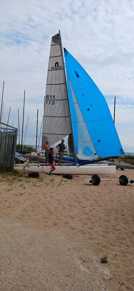 Te koop:  Zeilen van een Nacra Inter20, Watersport en Boten, Zeilen en Zeiltoebehoren, Gebruikt, Genaker, 15 tot 30 m², 3 tot 6 meter