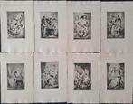 11 Etsen - Boekillustraties, Antiek en Kunst, Kunst | Etsen en Gravures, Ophalen of Verzenden