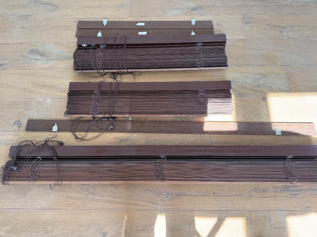 Mooie houten jaloezieën! Veroflex, Ophalen, Gebruikt, Bruin, 150 tot 200 cm