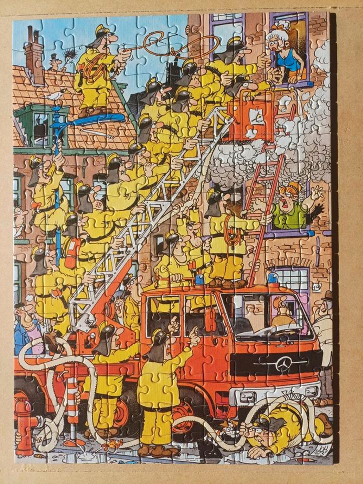 Jan van Haasteren Comic Puzzel - Brandweer 150 stukjes, Hobby en Vrije tijd, Denksport en Puzzels, Gebruikt, Legpuzzel, Minder dan 500 stukjes
