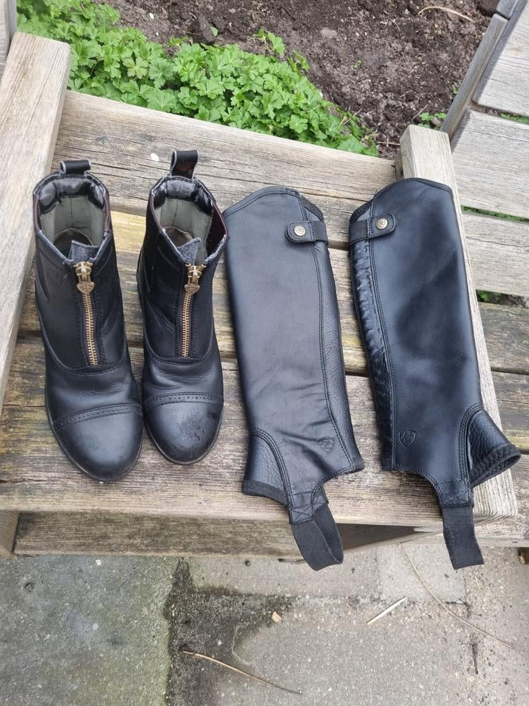 Ariat jodhpurs maat 34 met chaps junior, Dieren en Toebehoren, Paardrijkleding, Gebruikt, Kinderen, Overige soorten, Ophalen of Verzenden
