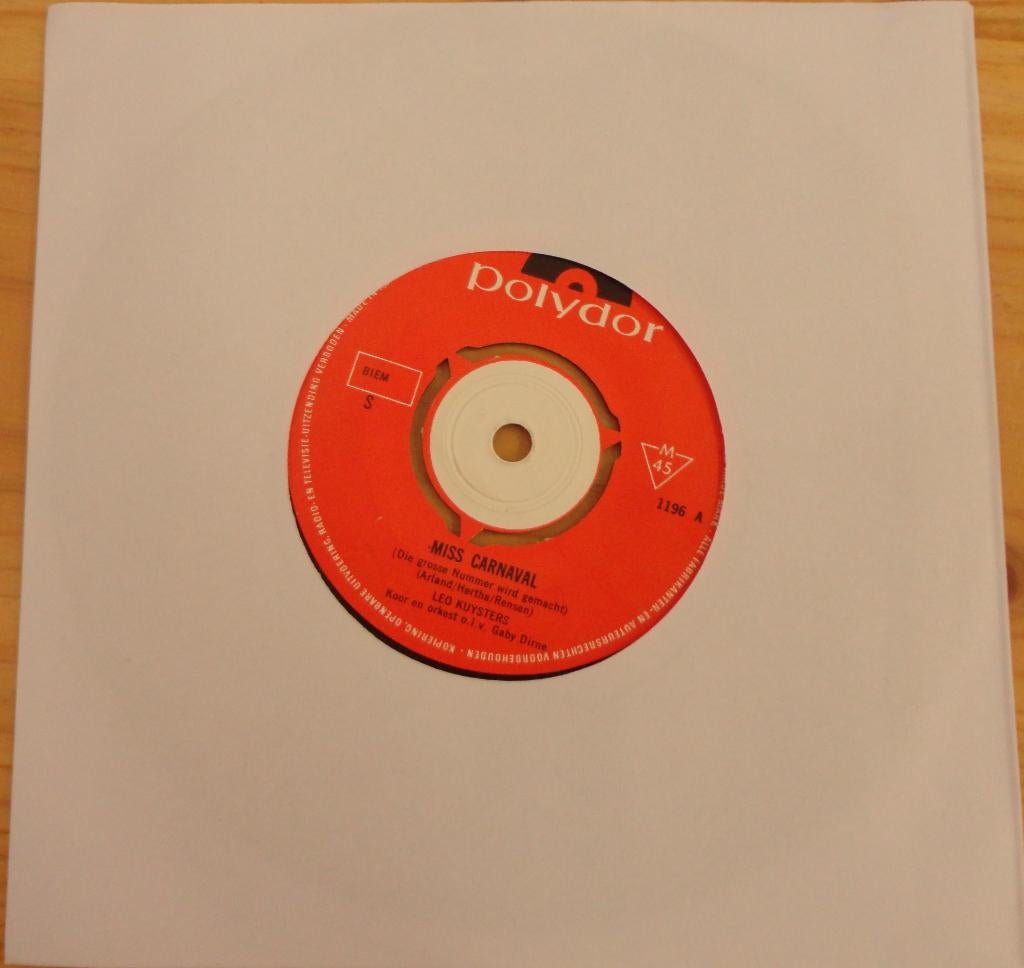 Leo Kuysters > Miss Carnaval, Gebruikt, 7 inch, Single, Ophalen of Verzenden