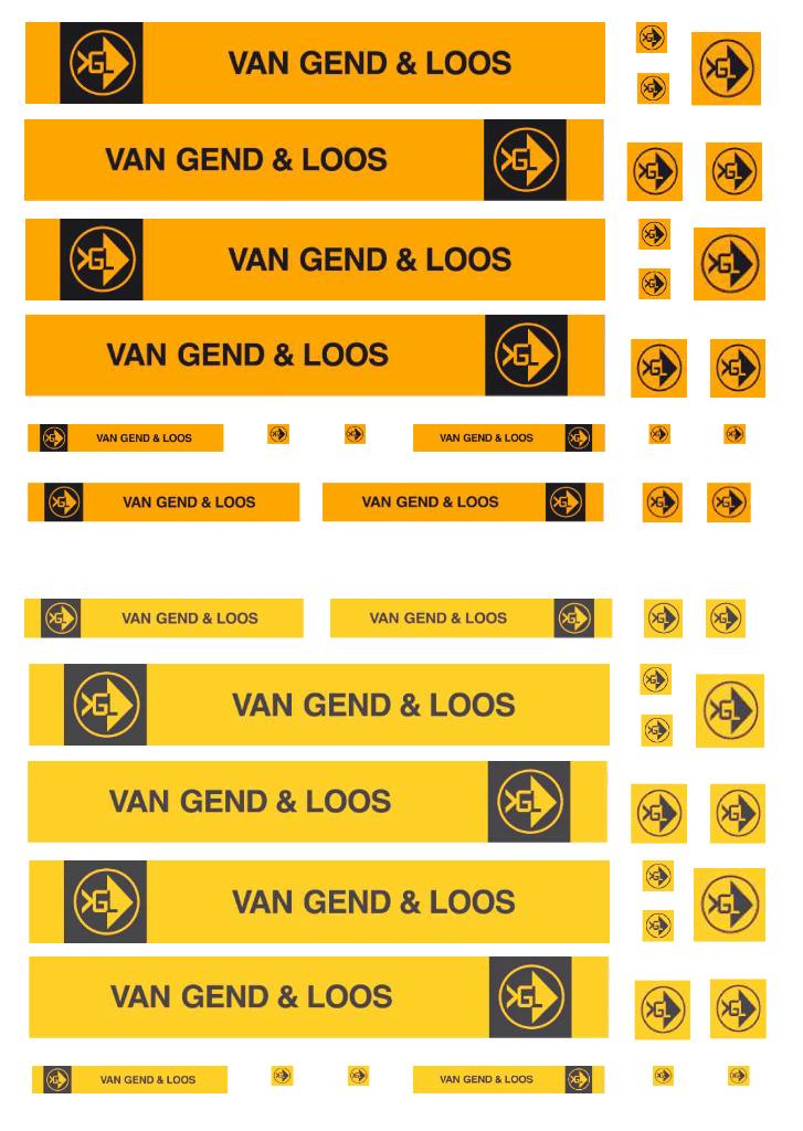 Vrachtauto decal 1:50 Van Gend en Loos type 3, Verzenden, Nieuw, Bus of Vrachtwagen, Overige merken
