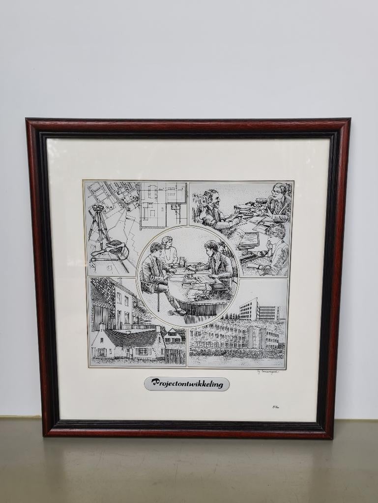 glas-gravure Gerard Swaenepoel Projectontwikkelaar nr 7/300, Ophalen, Dagelijks leven, 1950 - 1999, Overige technieken