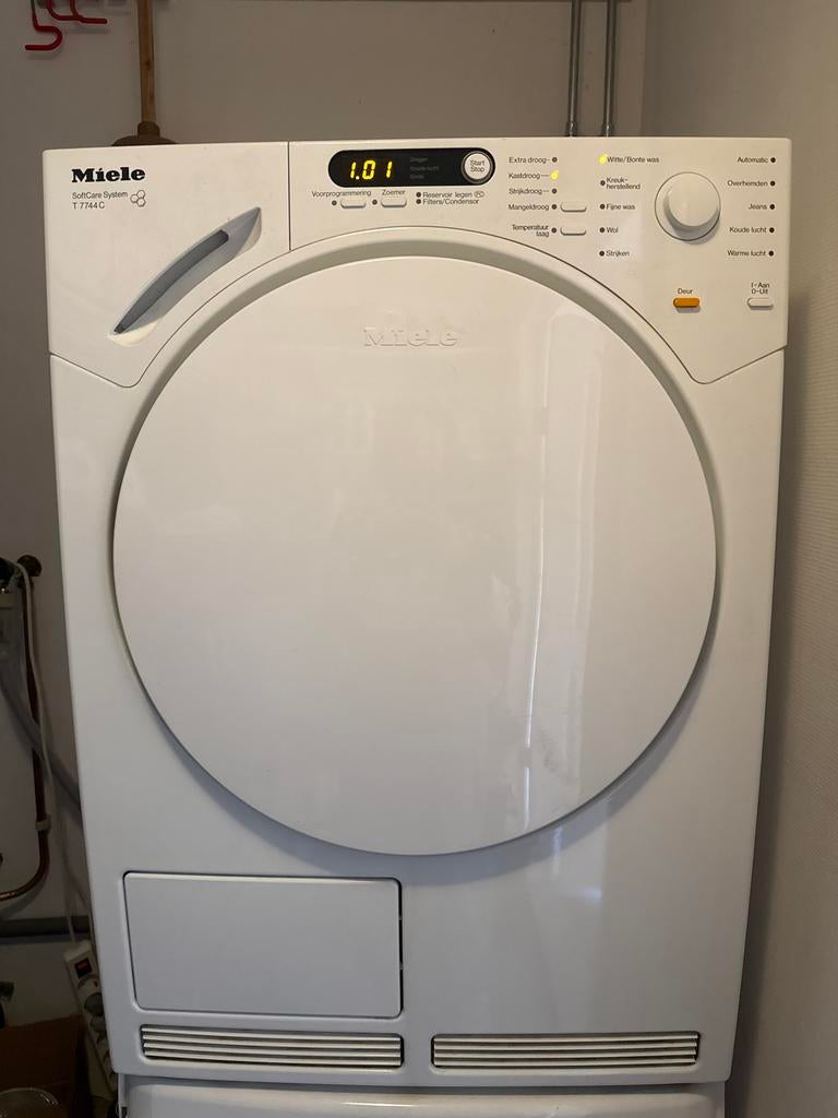 Miele SoftCare System T7744C Condensdroger, Witgoed en Apparatuur, Wasdrogers, Ophalen, Wolprogramma, 6 tot 8 kg, Gebruikt