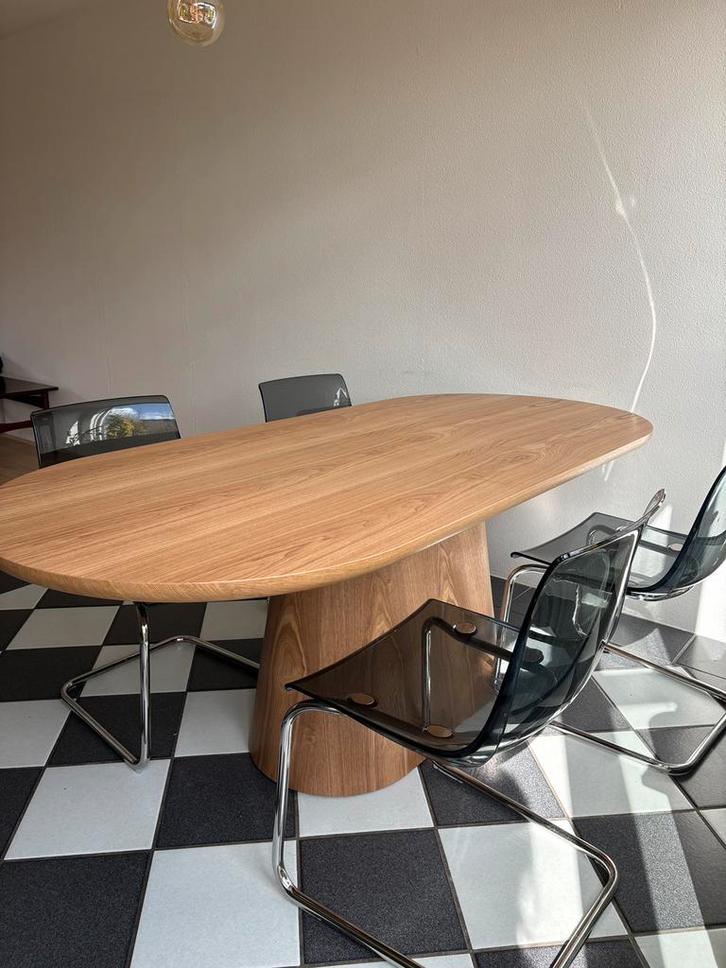 4x IKEA TOBIAS stoelen – rook/transparant chroom  (2023, Huis en Inrichting, Stoelen, Zo goed als nieuw, Vier, Kunststof, Ophalen