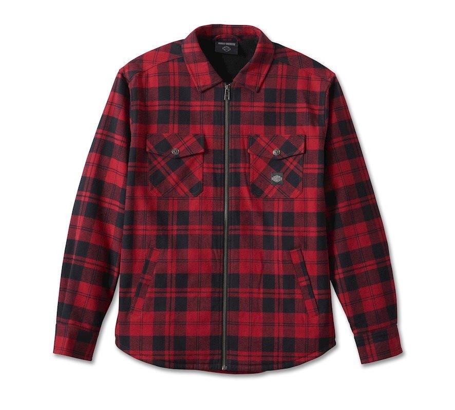 Harley Davidson Men's Flying Eagle Zip-Up Flannel - 2XL, Motoren, Kleding | Motorkleding, Jas | textiel, Heren, Harley Davidson. Origineel.