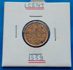 1 cent 1959 Nederlandse Antillen - Juliana, Postzegels en Munten, Munten | Nederland, Verzenden, Koningin Juliana, 1 cent, Losse munt