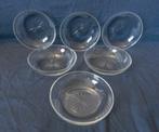 Zes kristallen schaaltjes halmen slijpsel c. 1920 d. 13,2, Ophalen of Verzenden