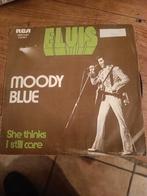 Elvis Presley - Moody Blue / She Thinks I Still Care Single, Cd's en Dvd's, Gebruikt, Originele persing, 7 inch, Single