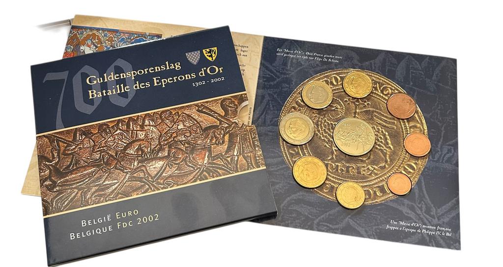 België - euroset fdc 2002, Ophalen of Verzenden, België, 2 euro