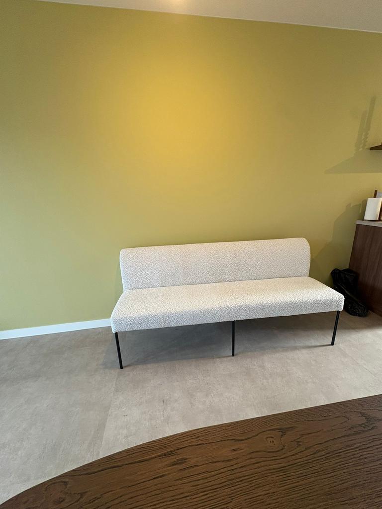 Moderne witte teddy bank - nieuw niet gebruikt, Ophalen, Minder dan 75 cm, 150 tot 200 cm, Stof