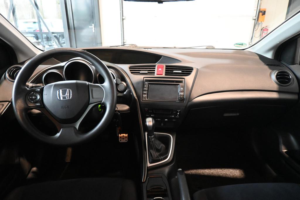Honda Civic 2.2D Comfort Clima Navigatie Lichtmetaal Goed On, Auto's, Honda, Euro 5, Stof, Gebruikt, Zwart