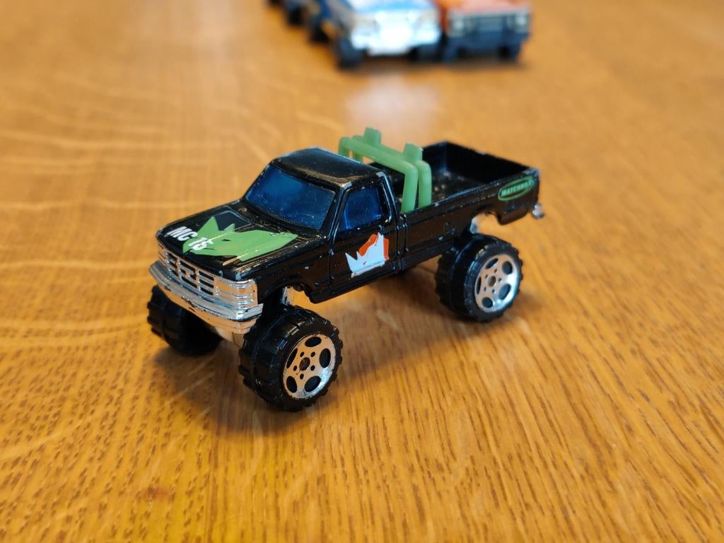 Matchbox Ford F150 Pickup ZWART GROEN, Ophalen of Verzenden, Auto