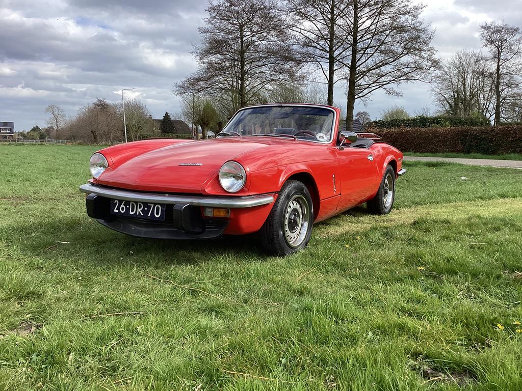Triumph Spitfire mk IV 1974 Rood, Achterwielaandrijving, 63 pk, Zwart, Cabriolet