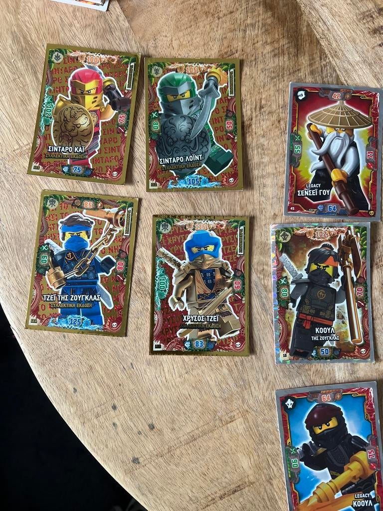 Lego Ninjago trading Card Game kaartjes, Ophalen, Gebruikt, Meerdere kaarten, Foil
