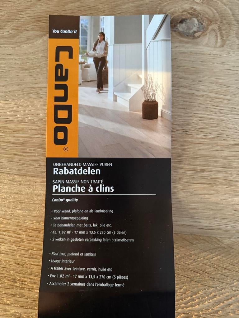 CanDo Rabat vuren onbehandeld 135x17 mm 270 cm, Ophalen, Minder dan 25 mm, Nieuw, 250 tot 300 cm