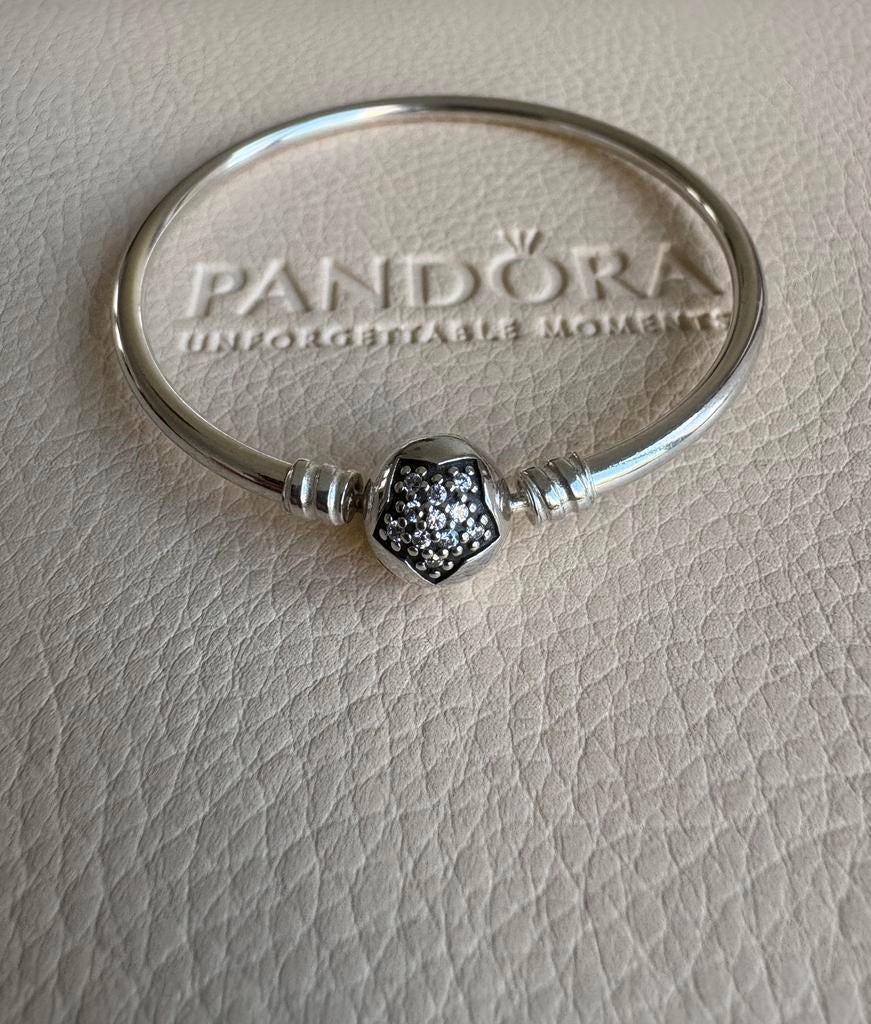 Pandora star bangle mt 17, Sieraden, Tassen en Uiterlijk, Armbanden, Nieuw, Ophalen of Verzenden, Zilver, Zilver