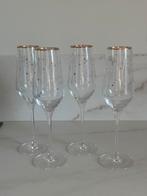 4 Limited edition Villeroy & Boch kristal champagne glazen, Glas of Glazen, Gebruikt, Ophalen of Verzenden, Glas