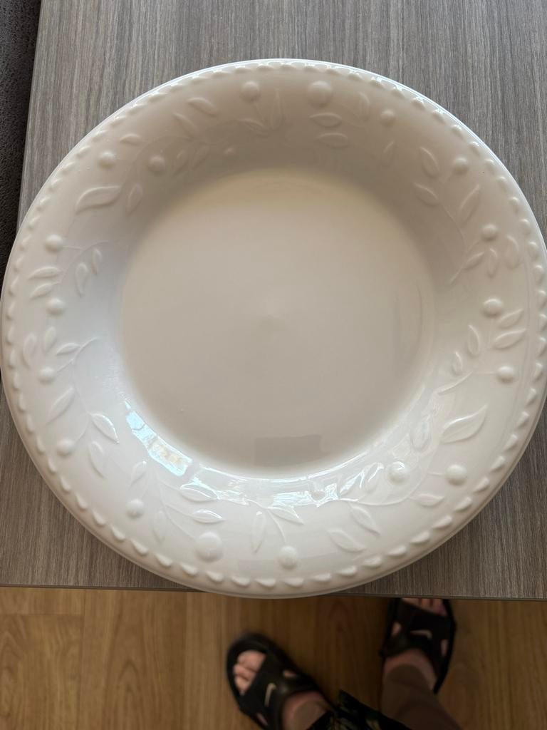 Swan of Denmark bordenset:8 Ontbijt, 8 Diner, 8 Diepe Borden, Ophalen of Verzenden, Zo goed als nieuw, Bord(en), Effen