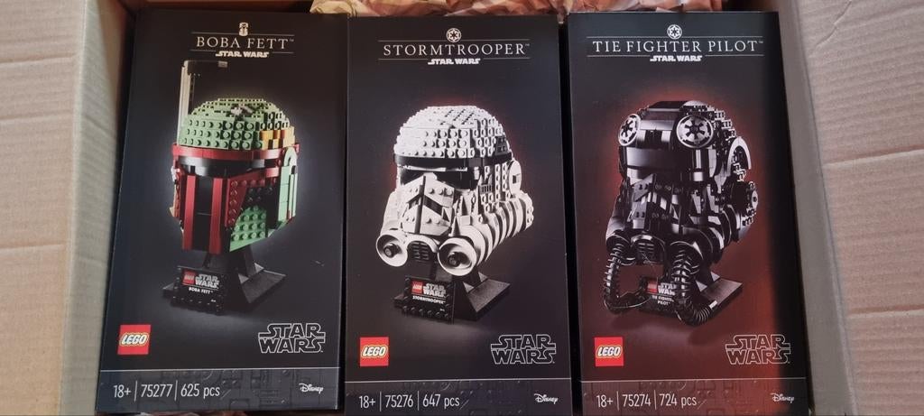 Lego Star Wars Helmen: Boba Fett, Stormtrooper, TIE Fighter, Kinderen en Baby's, Speelgoed | Duplo en Lego, Ophalen of Verzenden