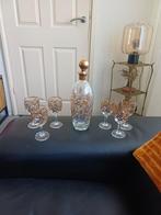 Antiek beykoz ottoman  gold and glas decanter, Ophalen of Verzenden