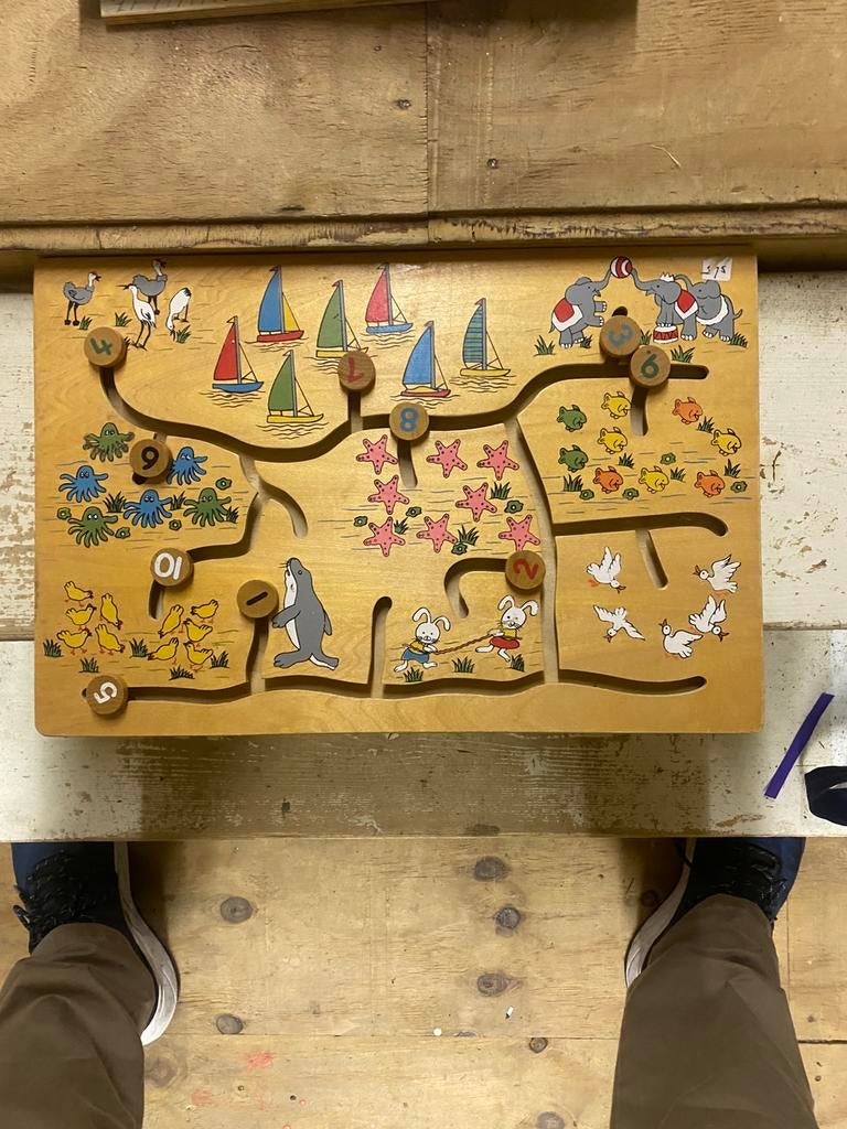 Houten kinderpuzzels, Ophalen of Verzenden, Zo goed als nieuw