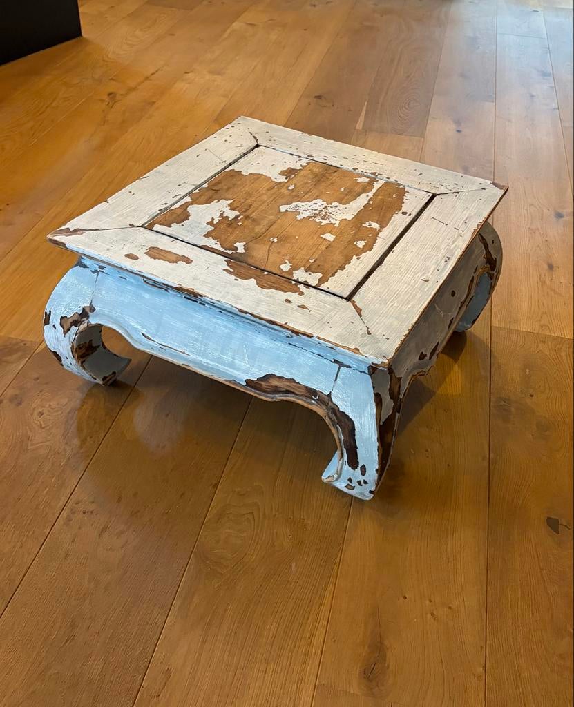 Prachtig vintage opium tafeltje - uniek en sfeervol, Ophalen, Gebruikt, 50 tot 100 cm, 50 tot 100 cm