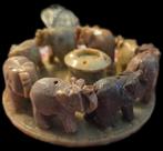 Speksteen Wierookbrander met Olifanten, Ophalen of Verzenden, Gebruikt