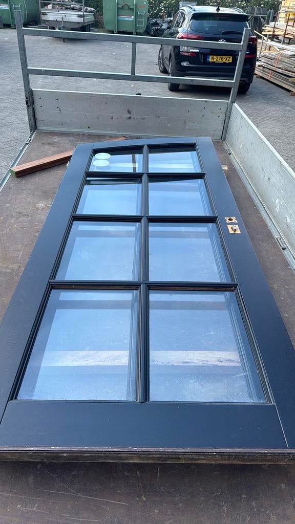 Dubbele toogdeur , hout , zwart , deuren, Doe-het-zelf en Verbouw, Deuren en Horren, Ophalen, 120 cm of meer, Binnendeur, Zo goed als nieuw