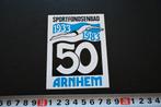 sticker zwemmen sportfondsenbad arnhem 50 jaar 1933-1983, Ophalen, Zo goed als nieuw