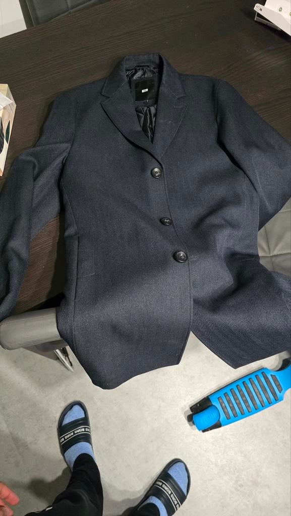 Donkerblauw jasje Maat L, Kleding | Heren, Overige Herenkleding, Ophalen of Verzenden, Nieuw