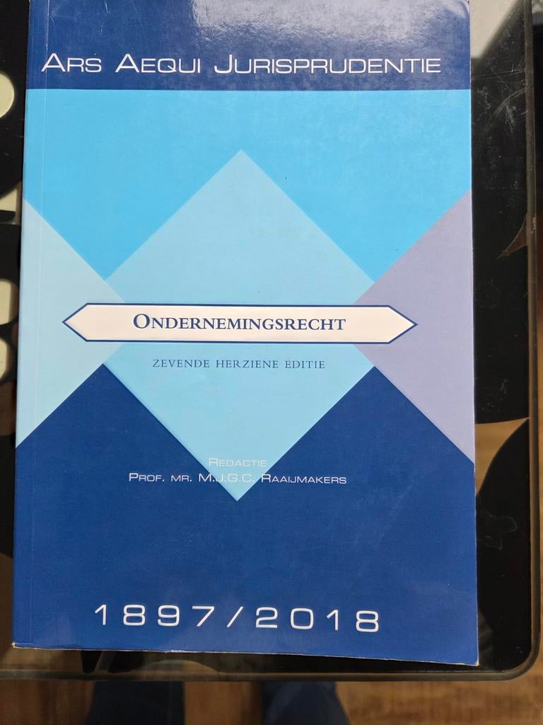 Ars Aequi Jurisprudentie: Ondernemingsrecht (2018), Boeken, Zo goed als nieuw, Prof. Mr. M.J.G.C. Raaijmakers, Gamma, HBO