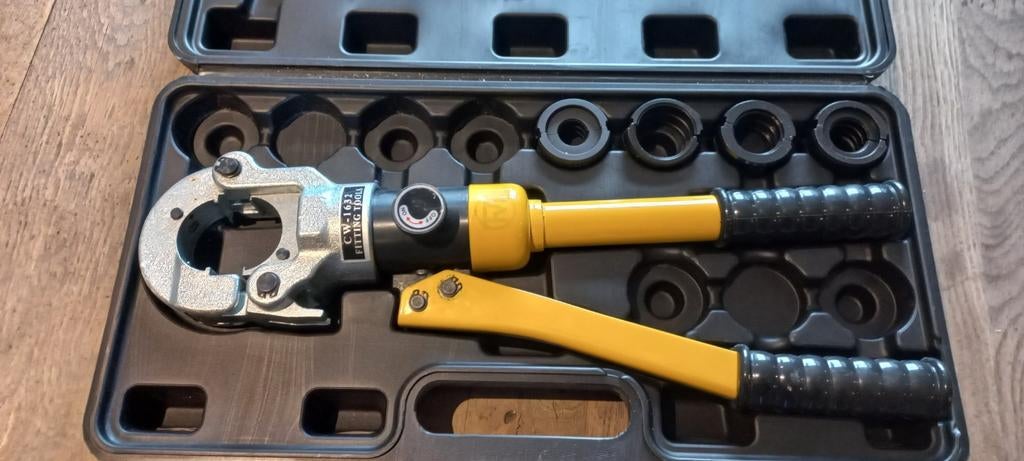 Hydraulische perstang  set, Ophalen of Verzenden, Zo goed als nieuw