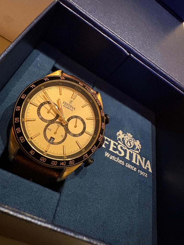 Festina Chronograaf horloge modelnr F16845, Sieraden, Tassen en Uiterlijk, Horloges | Heren, Overige merken, Staal, Polshorloge