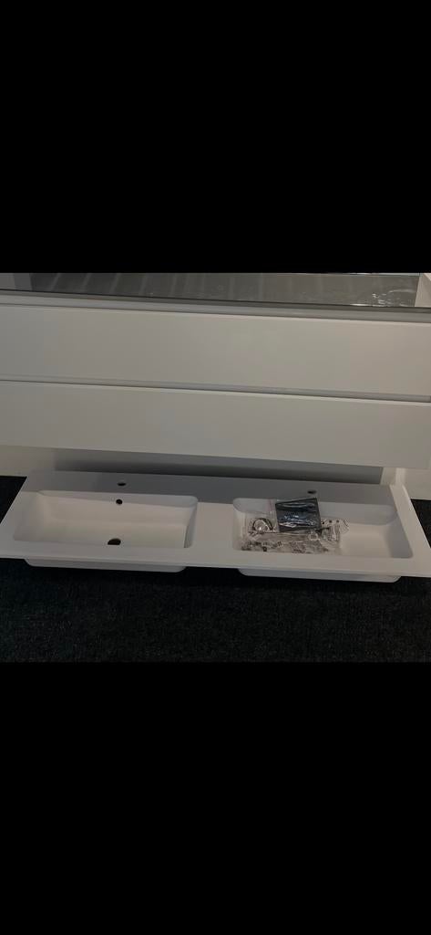 Nieuw Thebalux Badkamer / wastafelmeubel met dubbele wasbak, Huis en Inrichting, Badkamer | Badkamermeubels, 100 tot 150 cm, Nieuw