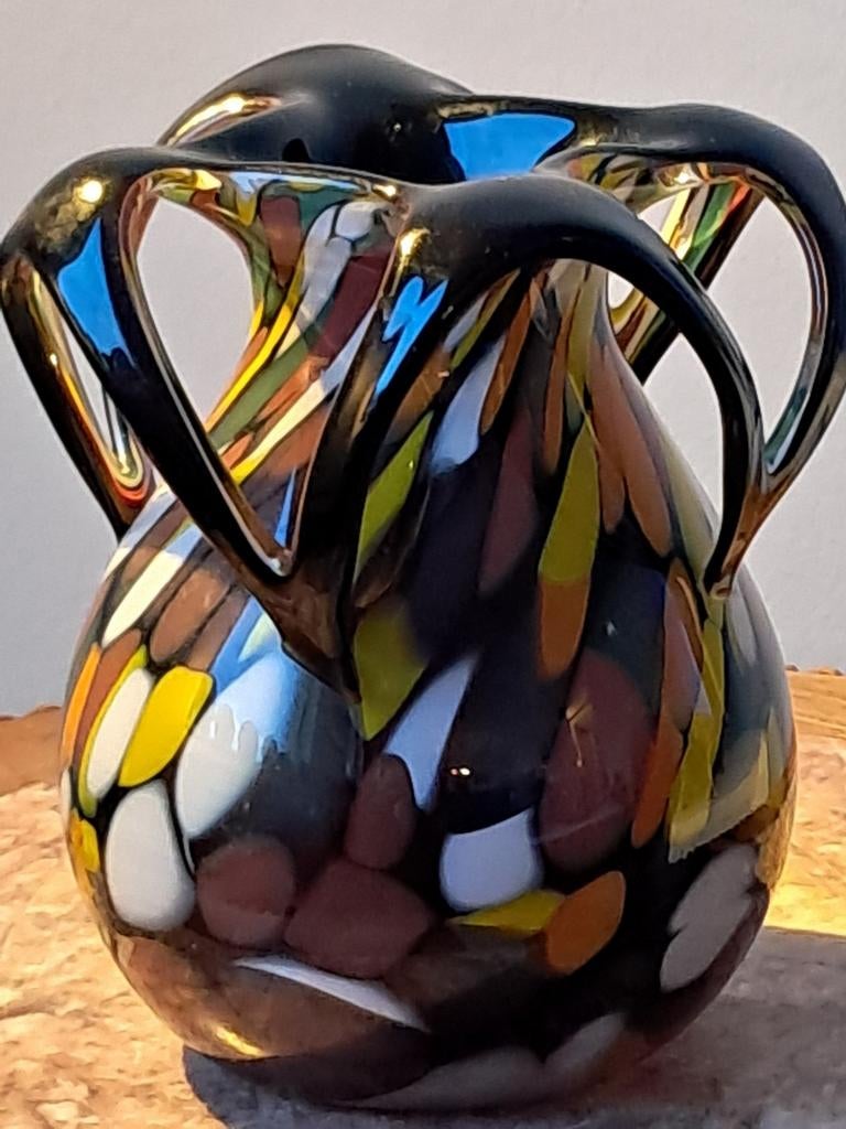 Murano meerkleurige glazen siervaas, Antiek en Kunst, Curiosa en Brocante, Ophalen of Verzenden