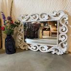 Barok Spiegel – houten lijst wit - 120 x 90 cm- TTM Wonen, TTM Wonen, Meubels – (Perzische) Tapijten en Woonaccessoires, Nieuw