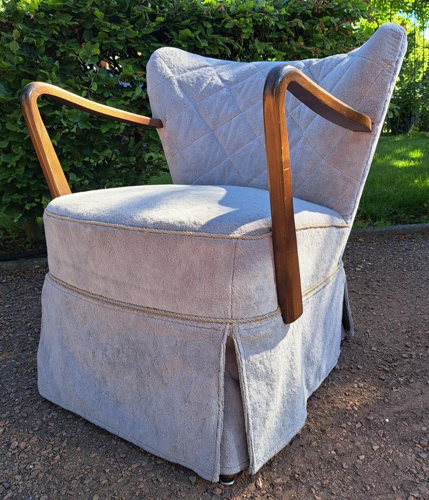 Vintage retro fauteuil stoel, Huis en Inrichting, Fauteuils, Ophalen, 75 tot 100 cm, 50 tot 75 cm