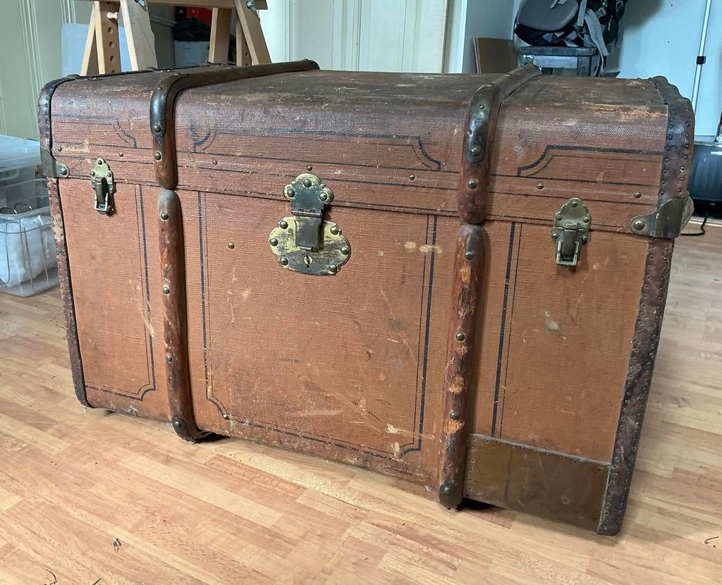 Oude kist / hutkoffer, Ophalen, Overige materialen, Minder dan 50 cm, Gebruikt